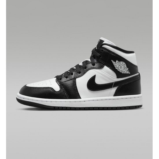 Αθλητικό μποτακι Air Jordan 1 Mid Μαύρο - Άσπρο Αθλητικό μποτακι Air Jordan 1 Mid Μαύρο - Άσπρο