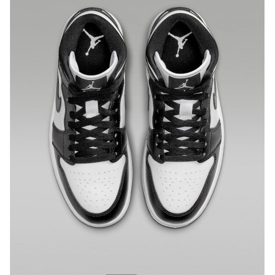 Αθλητικό μποτακι Air Jordan 1 Mid Μαύρο - Άσπρο Αθλητικό μποτακι Air Jordan 1 Mid Μαύρο - Άσπρο