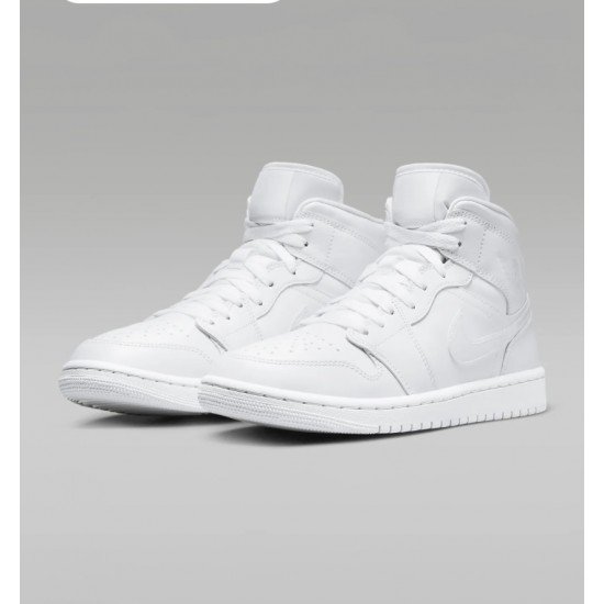 Αθλητικό μποτακι Air Jordan 1 Mid λευκο Αθλητικό μποτακι Air Jordan 1 Mid λευκο