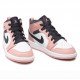 Αθλητικό μποτακι Air Jordan 1 Mid λευκο - ροζ Αθλητικό μποτακι Air Jordan 1 Mid λευκο - ροζ